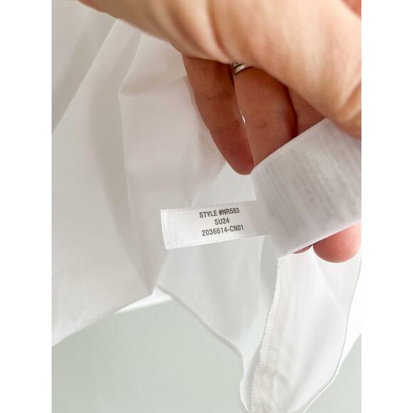 Madewell | NWT | Puff-Sleeve Babydoll Top in Eyelet White | Sz 10 - Picture 6 of 7